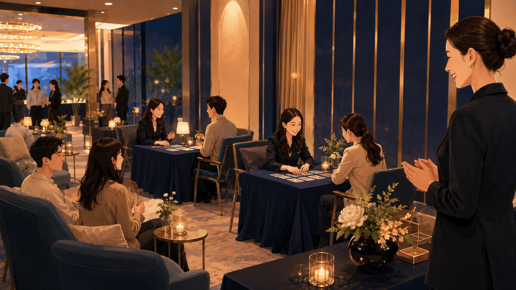 기업행사 타로부스 운영 현장 - 호텔 연회장 타로 상담 부스