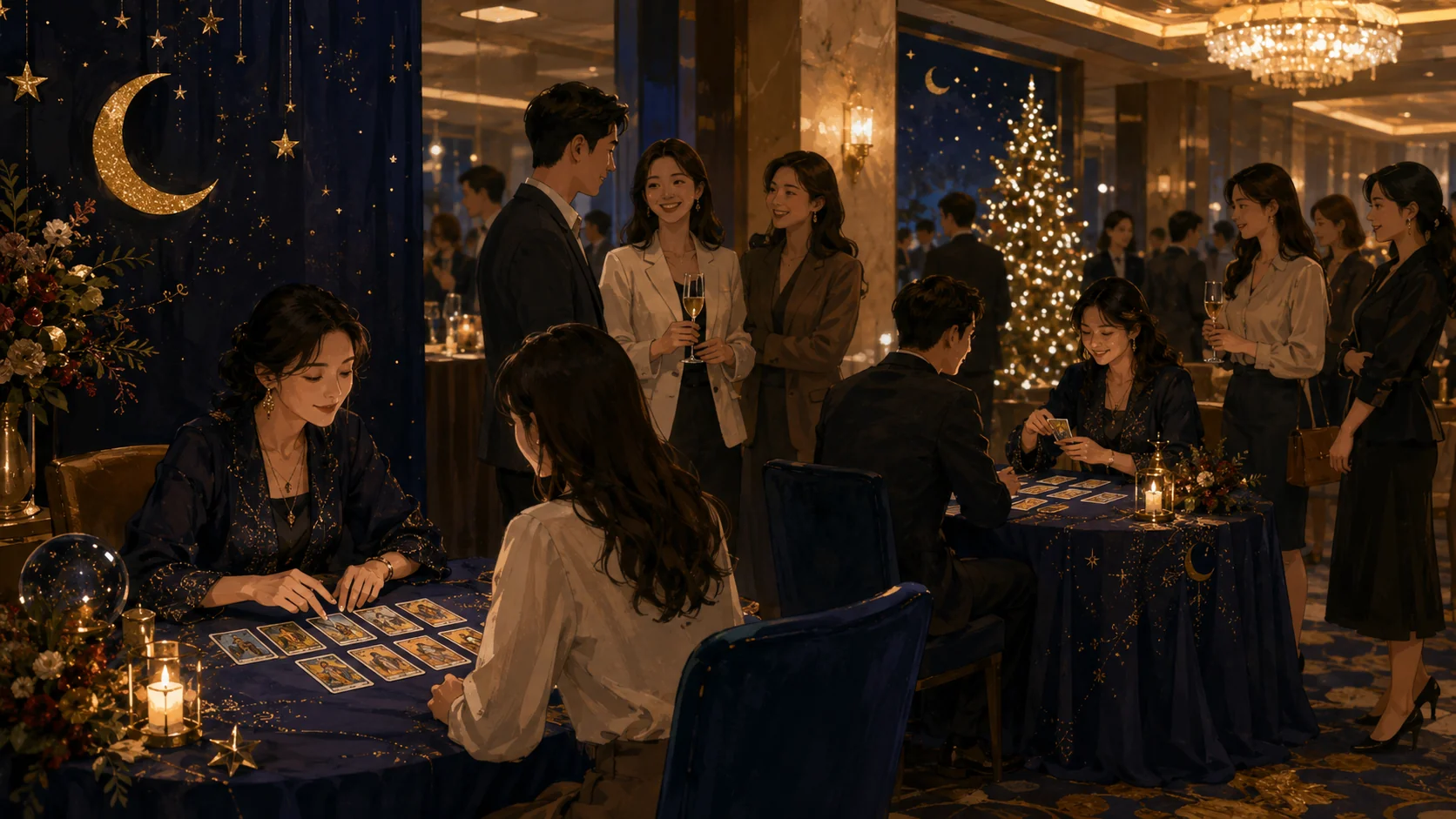 송년회 타로 부스 - 호텔 연회장 연말 파티 타로 상담