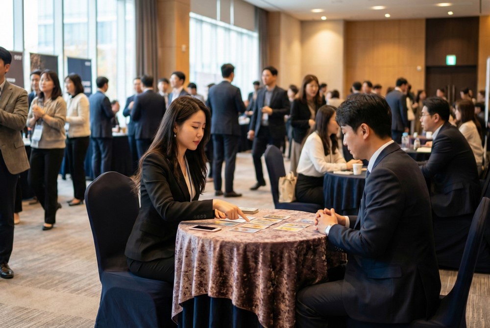 VIP 고객 초청 행사 타로 출장 장면